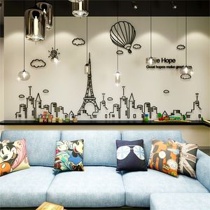 Nordic Tower Acryl 3D Stereo Wall Sticker Home Decor Sticker Living Room Diy Wall Sticker Slaapkamer Stickers Wallpaper T200111