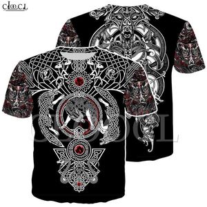 Nordic Viking Tattoo Art Skull T Shirt Mujeres Hombres Piratas 3D Imprimir Camisetas Vikings King Manga corta Casual Tops Envío de la gota 210322