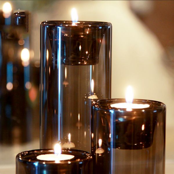 Nordic Vintage Candlersrs Black Transparent Candle Howder Ensemble de vitraux de mariage moderne décor du chandelier décor marocain