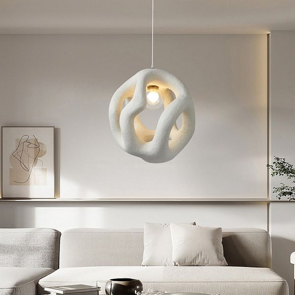 Luces Led colgantes estilo nórdico Wabi Sabi E27 para comedor, lámpara suspendida HDPS de miniamlismo moderno, decoración, Luminarias Led, accesorios de lámpara