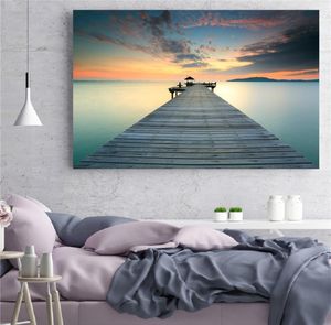 Nordic Wall Art Canvas Lake Sunset Payscape Paysages Modern Designer Affiches Impressions Scandinavian Pictures For Living Room Home D6140041