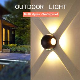 Nordic Wandlamp 4W 6W 9W 12W LED Aluminium Indoor Nachtkastje Waterdichte Energiebesparende IP65 Tuin Buitenlampen