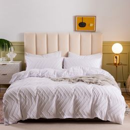 Nordic White Bedding Queen King Size Dekbedovertrekken Bed Set 220x240 Beddengoed Bedspreien Beddengoed Quilt Nr