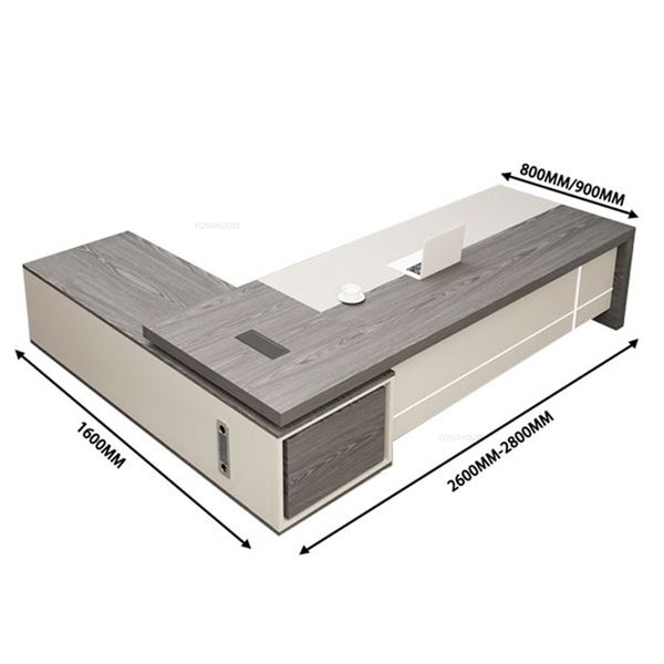 Escritorios de madera nórdica mesa de jefe de alta gama Conferencia moderna Table de computadora Oficina Ejecutivo Escritura Muebles de oficina