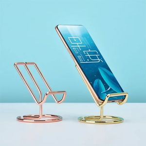 Nordic smeedijzeren mobiele telefoon Bracket Lazy Chasing Drama Shelf Tablet Computerondersteuning Clip Desktop Vaste frame Fotakrek