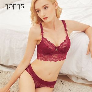 Norns femmes mince sexy dentelle bralette ensemble sous-vêtements push up lingerie femme sexy soutien-gorge et dentelle plus la taille ensemble de lingerie Y200708