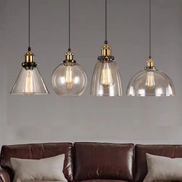 AC100-240V Classic Vintage Pendant Light Cafe Creative Glass Pendant Bar Lamp kleding Store Winkelarmaturen Hangende hanglampen