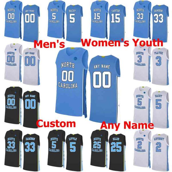 North Carolina Tar Heels College Camisetas de baloncesto 32 Justin Pierce Jersey Antawn 33 Jamison 42 Brandon Huffman Caleb Ellis Costura personalizada