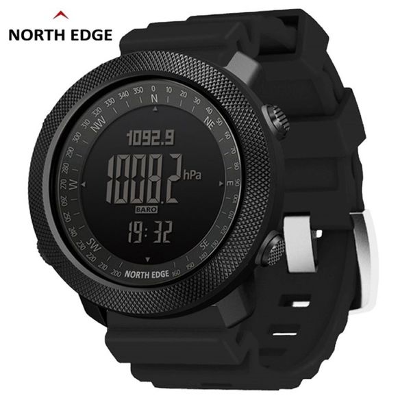 North Edge Altimeter Baromètre Compass Men Montres numériques Sports Running Clock Corloge de randonnée Montée de randonnées étanche 50m 220421311R