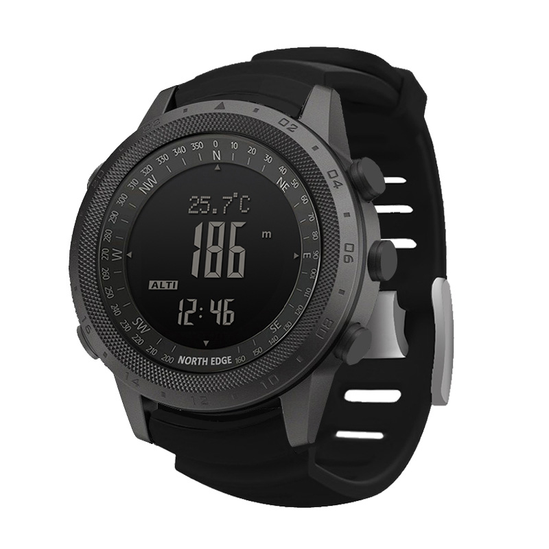 North Edge Desert Altimeter Barometer Compass Men Digital Watches Sport Running Clock klimmen Wandelpolshulden waterdicht