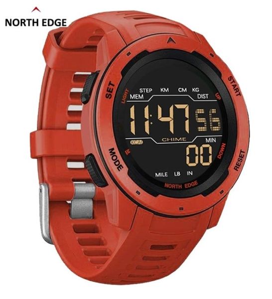 NORTH EDGE Mars Reloj digital para hombre Relojes deportivos para hombre Resistente al agua 50 M Podómetro Calorías Cronómetro Reloj despertador por hora 2204183970400
