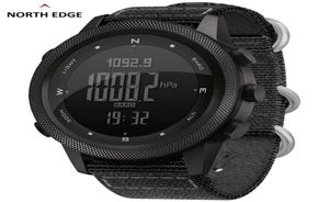 North Edge Men Digital Watch Military Army Sports Montres étanche 50m Baromètre altimètre Compass World Time Wristwatch Mens 226327109