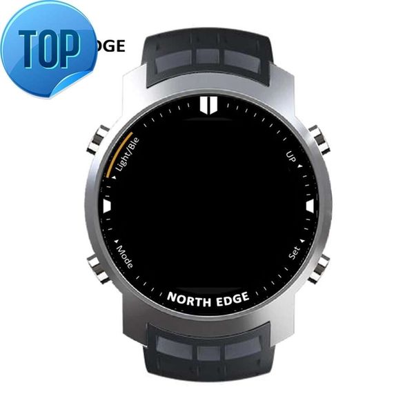 NORTH EDGE-reloj Digital para hombre, resistente al agua, 50M, podómetro deportivo, cronómetro, pulsera de ritmo cardíaco, Android IOS