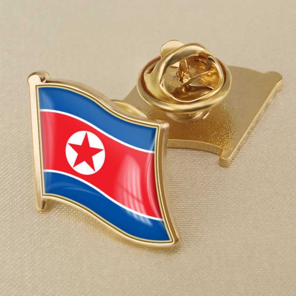 Nordkorea-Flagge, Kristallharz, Tropfenabzeichen, Brosche, Flaggenabzeichen aller Länder der Welt