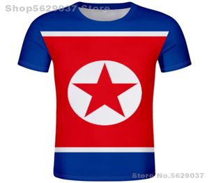 Corée du Nord T-shirt DIY Numéro de nom sur mesure Prk Tshirt Nation Flag kp coréen country dprk collège imprimer PO Vêtements 22076546759