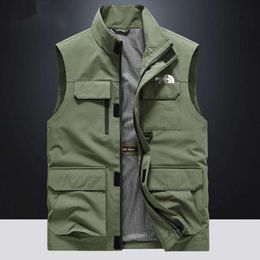 North Vest Face Designer Calidad original Chalecos para hombre Primavera Otoño Nueva fotografía al aire libre Chaleco de pesca Hombro Múltiples bolsillos