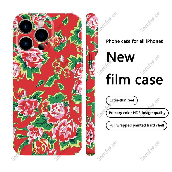 Tissu floral nord-est avec conception de style chinois entièrement emballé Case iPhone adapté à Apple 15pro Max 12 13 Mini 11 14 Pro Max Plus Film Material