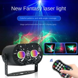 Northern Laser Project Light Remote Control Aurora Pattern Lampe for Disco Party Wedding Halloween Party Rotation DJ Disco Stage
