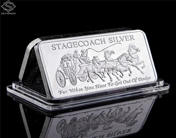 Northwest Territorial Mint 999 Fine Stage Craft Silver Divisible Bar Moned Metal Crafts Réplica Réplica 50 x 28 mm 1oz Silver Insignia7749924