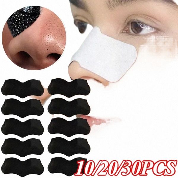Nez Blackhead Remover Strip 10/20/30PCS Nettoyage en profondeur Rétrécissement des pores Masque de traitement de l'acné Points noirs Bandes de pores Soins de la peau du visage m8YY #