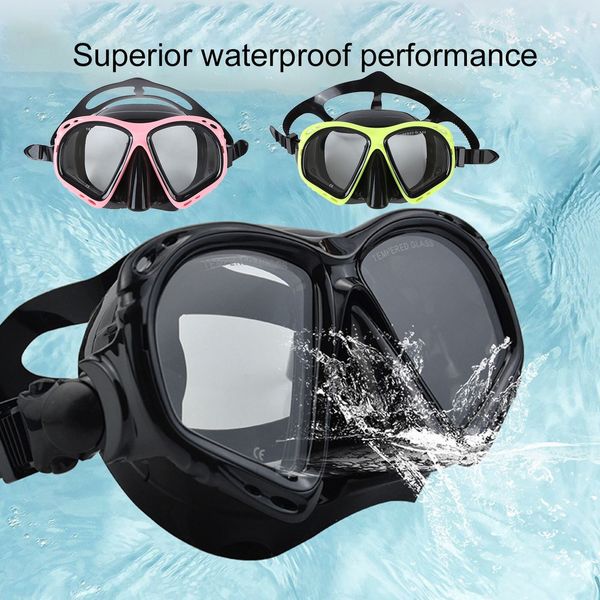 Pince-nez masque de plongée en apnée hommes femmes lunettes de natation grande vision bonne étanchéité anti-buée double sangle élastique étanche lunettes de plongée en plein air 230715