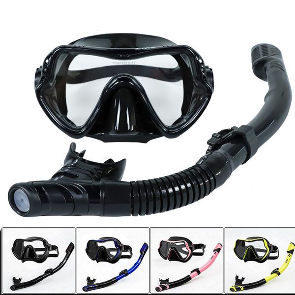 Pinza para la nariz Buceo bajo el agua completamente seco 180 Vista Niños Snorkel Máscara de natación Conjunto de equipo de buceo Máscaras de respirador de buceo 230715