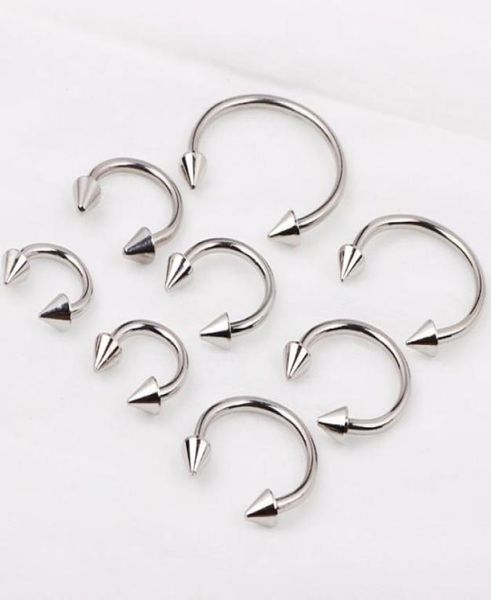 Piercing nez N08 100 pièces, mélange de 7 tailles en acier inoxydable CBR, bijoux de corps, anneau nasal, piercing7197104