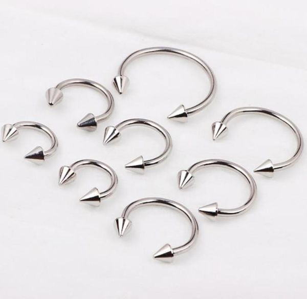 Piercing nez N08 100 pièces, mélange de 7 tailles en acier inoxydable CBR, bijoux de corps, anneau nasal, piercing 2844508