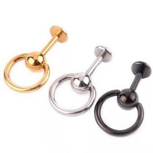 Nez Anneau Lèvre Esclave Anneau Boucle D'oreille Oreille Goujon En Acier Inoxydable Boule Tragus Oreille Piercing Helix Corps Bijoux