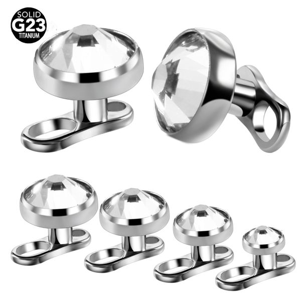 Anneaux de nez Goujons 10Pcslot Micro Dermal Piercings Set Dermal Anchor Base Tops Skinner Diver Micro Dermal Sexy Body Piercing Bijoux 230328