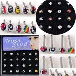 Neu ringen studs 144 pc's/lot 316L roestvrij staal dames body sieraden ring piercing 566 t2 drop levering dhd5o