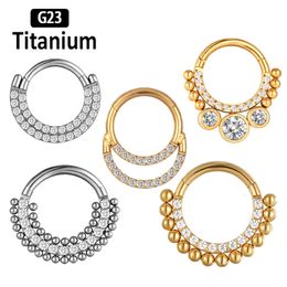 Neusringen Studs 1 pc G23 helix piercing zirkoon met bal oorbellen neus septum tepel ring ringconch kraakbeen tragus piercing neusringen 16G 230328