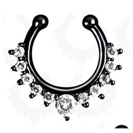 Neusringen Studs C-vormige ring roestvrij staal niet-geperforeerde valse sterling sier sieraden voor vrouwen drop levering body dhdgv