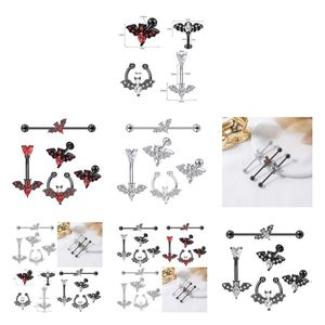 Neusringen studs mode roestvrij staal hoefijzer nepring c clip lip piercing stud hoepel voor vrouwen mannen barbell drop levering je j dh4ev