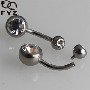 Anneaux de nez Goujons Filetage interne G23 Anneaux de nombril 14G Double Gemmes Barres de nombril Anneaux de ventre Bijoux de piercing 230425