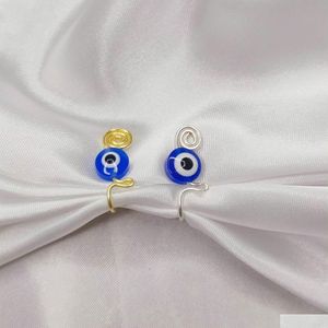 Anneaux de nez Studs de nez Studs Studs African Cuff non perforant faux pour femmes Blue Eyes Clip Clip de corps