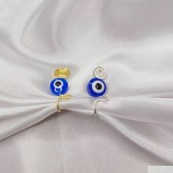 Anneaux de nez Studs de nez Studs Studs African Cuff non perforant faux pour femmes Blue Eyes Clip Clip de corps