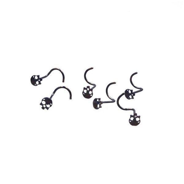 Anneaux de nez Goujons Style Punk Skl Anneau Stud Hoop Piercing Femmes Accessoires De Mode 5 Couleurs Drop Livraison Bijoux Dhtkz