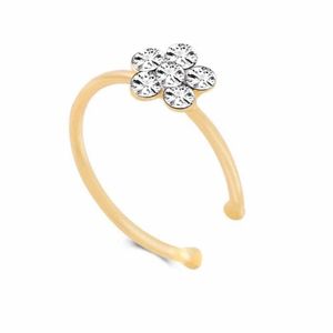 Nez Anneaux Goujons Petit Mince 5 Cristaux Clairs Fleur Charme Nez Sier Hoop Stud Anneau Bijoux Drop Delivery 2021 Corps Dhseller2010 Dh1I5