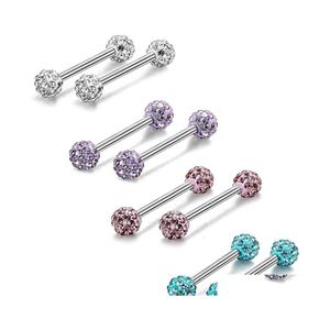 Neusringen Studs roestvrij stalen diamant tong nagels ring borste nagel bot menselijk lichaam sieraden 3708 Q2 drop levering dhi3h