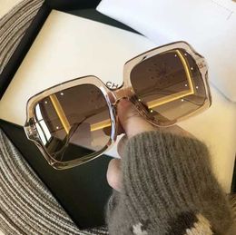 Neus zonnebrillen frames vintage oversized vierkante zonnebrillen groot frame dames zon zwart mode gradiënt vrouwelijke bril mode