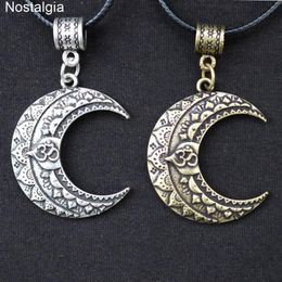 Collier nostalgique OM Yoga lune, bijoux païens Wicca, Mandala fleur de Lotus, bijoux spirituels, pendentif de sorcellerie 263I