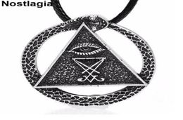 Nostalgia Sigil de Lucifer Collier géométrique en voyant tous les yeux Pagan Wicca Amulet Church of Satan Jewerly Woman9467902