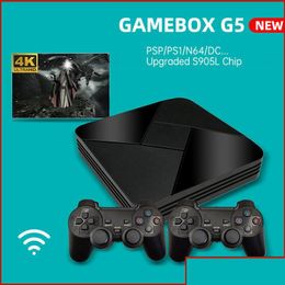 Boîte de jeu hôte nostalgique G5 S905L Wifi 4K HD Super Console X Plus de jeux Emator Lecteur vidéo TV rétro pour PS1 / N64 / DC Drop Delivery Acce Dhkic