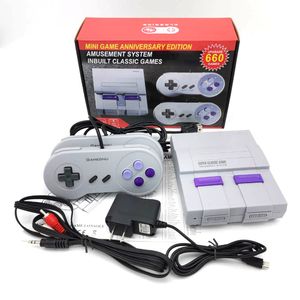 Hôte nostalgique Mini TV 660 WII Console de jeu vidéo 8 bits portable pour Consoles de jeux SNES avec doubles contrôleurs de jeu