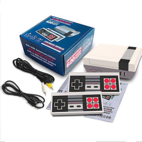 Hôte nostalgique Mini système de divertissement vidéo TV 620 Console de jeu pour jeux NES avec contrôleurs emballage de boîte de vente au détail