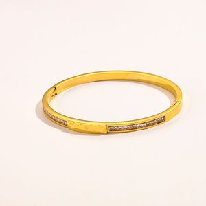 Ne se décolore pas, bracelet trèfle porte-bonheur, bracelet en h, gros bracelet en acier inoxydable, bracelet en coton, bijoux de créateur, bracelet en or glacé, moissanite, cadeau de fête