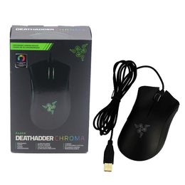 Pas d'origine Razer Deathadder Chroma USB Filaire Optique Souris De Jeu D'ordinateur 10000dpi Capteur Optique Souris Razer Deathadder Souris De Jeu