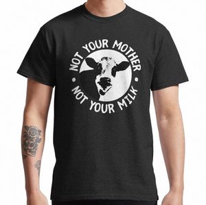 pas ta mère, pas ton lait.Funny Vegan, Veganism Design T-Shirt à manches courtes pour hommes t-shirts unis 92KM #