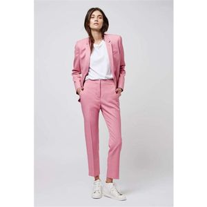 Notch Lapel Tuxedo 2 -delige set roze dames zakelijk pak vrouwelijk kantoor uniform dames broekpakken op maat gemaakt